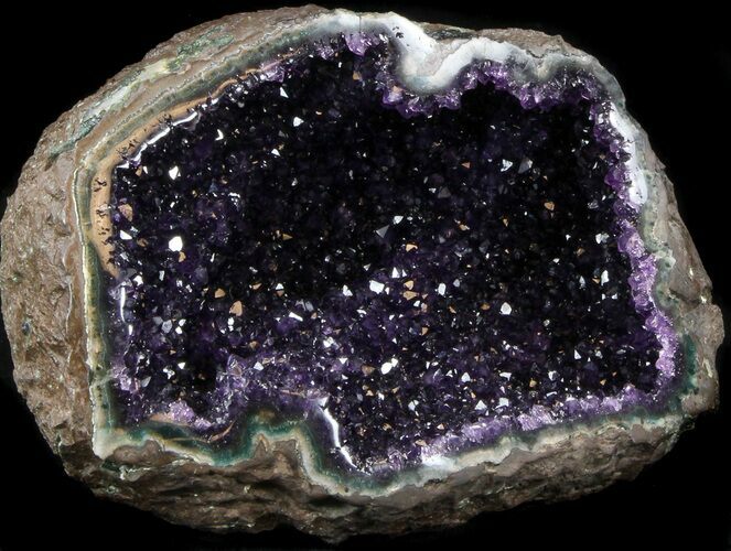 Dark Amethyst Crystal Geode - Top Quality #36907